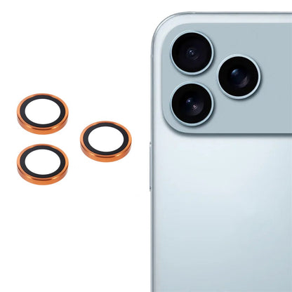 For iPhone 17 Pro Max  /  17 Pro Camera Lens Protector Metal Ring Tempered Glass Film