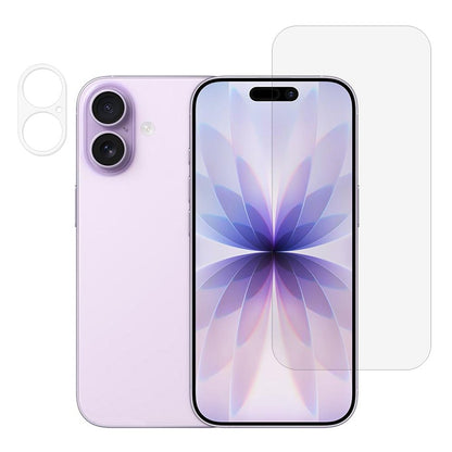 For iPhone 17 Screen Protector 0.3mm Arc Edge Ultra Clear Tempered Glass Film with Camera Lens Protector