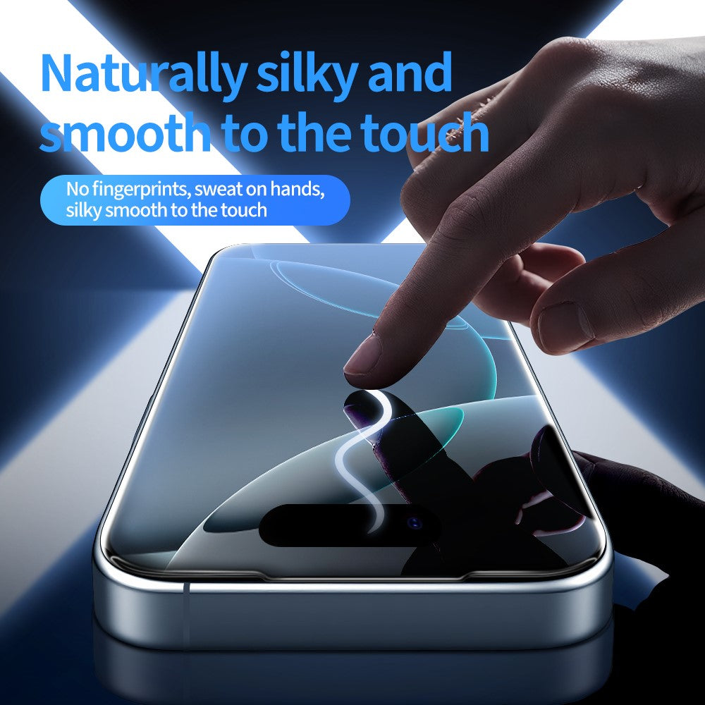 DO AS YOU WISH For iPhone 16 Pro Max Screen Protector Silk Printing Full Glue High Aluminum-silicon Glass Film