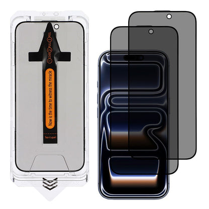 2Pcs For iPhone 17 Pro Max Screen Protector Anti Spy High Aluminium Silicon Glass Film with Dust Removal Tool