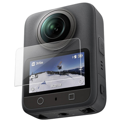 IMAK For DJI Osmo 360 Clear Tempered Glass Screen Protector with Self Positioning Frame