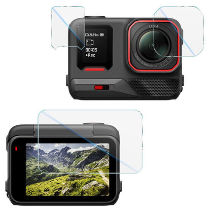 IMAK For Insta360 Ace Pro 2 Tempered Glass Screen Protector + Lens Film Set with Self Positioning Frame