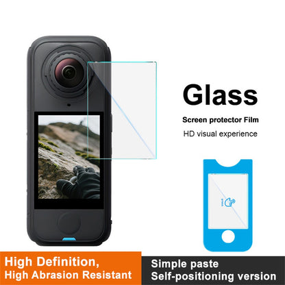 IMAK For Insta360 X4 Air Tempered Glass Screen Protector Clear Camera Film with Self Positioning Frame
