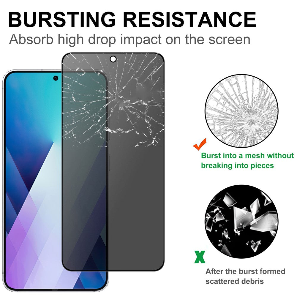 For Samsung Galaxy S26+ Tempered Glass Full Screen Protector 2.5D Arc Edge Anti-Spy Film