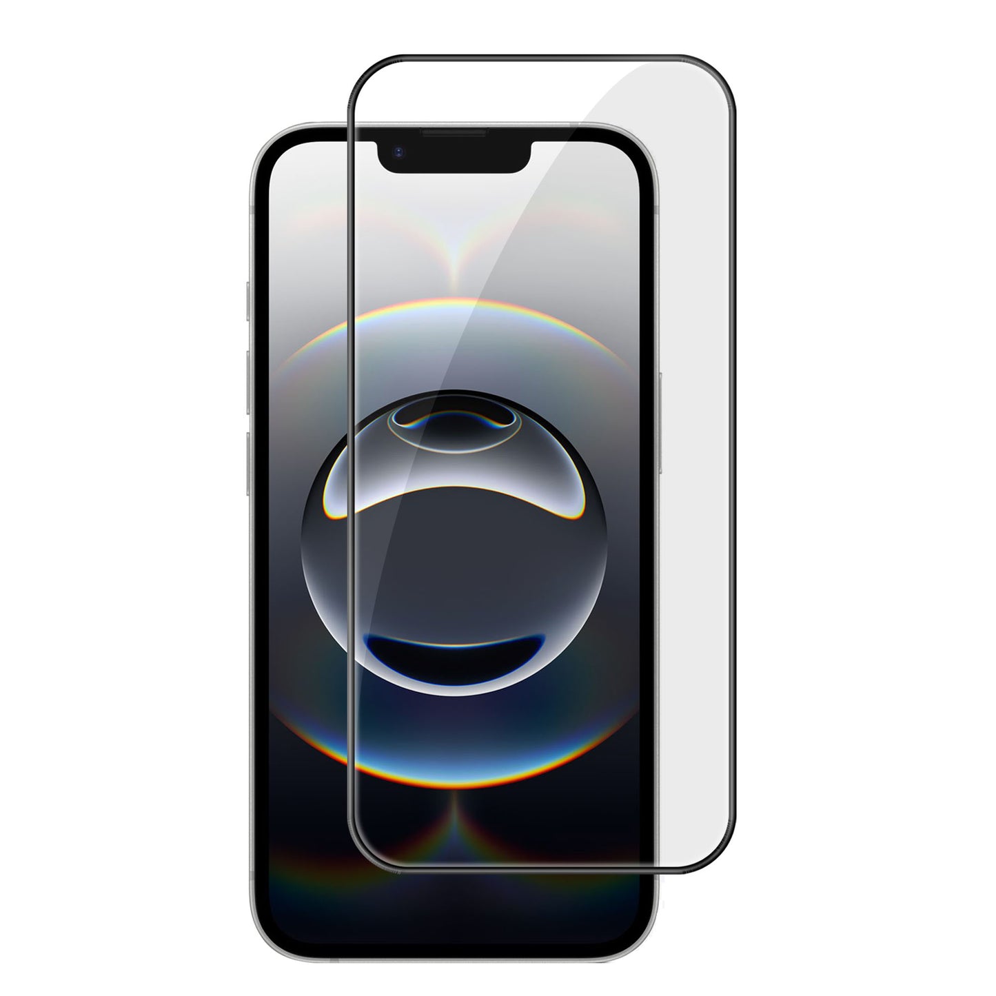 For iPhone 17e / 16e HD Full Screen Protector Silk Printing Black Edge High Aluminium-silicon Glass Film