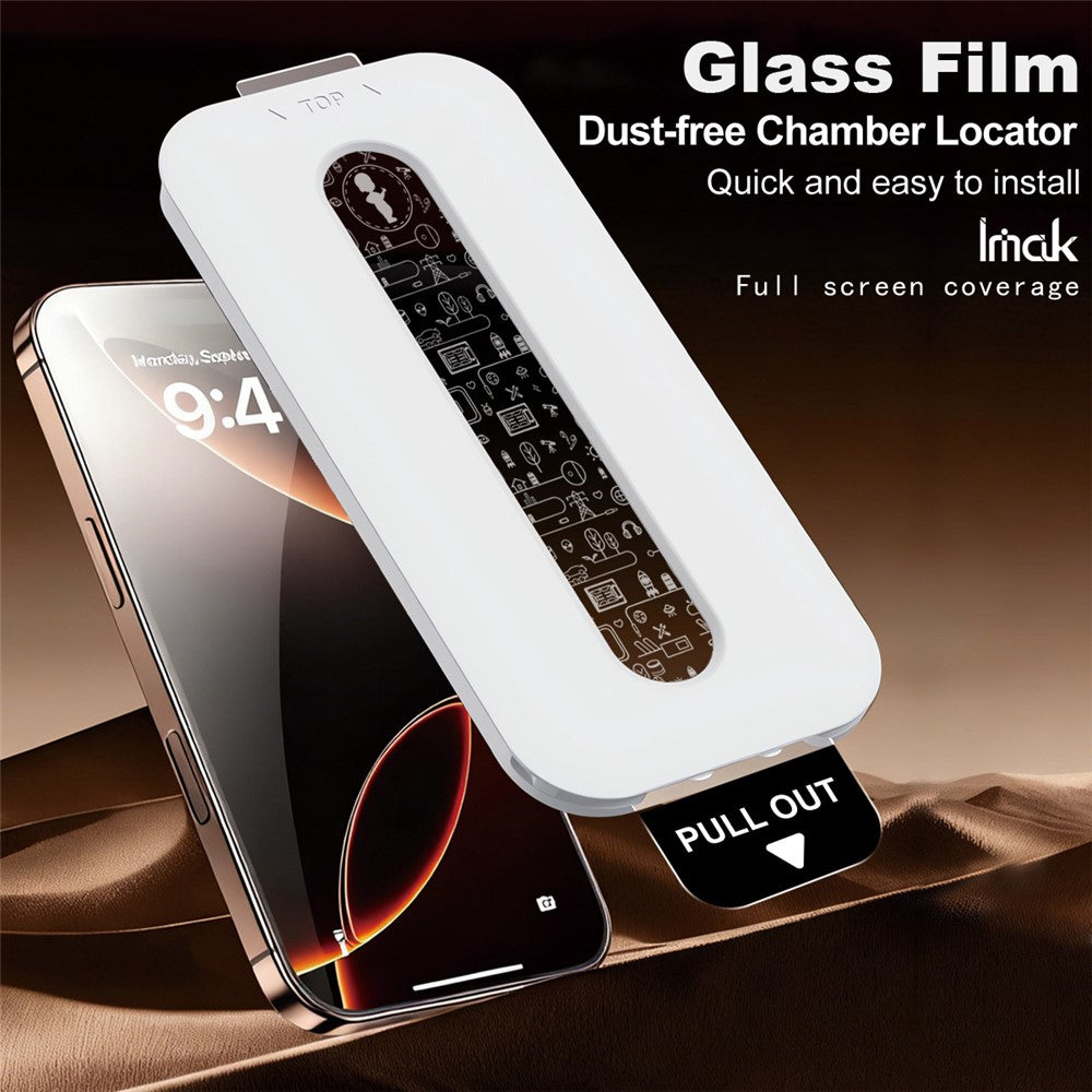 IMAK For iPhone 16 Pro Max Tempered Glass Full Screen Protector Full Glue Film with Dust-free Installation Tool