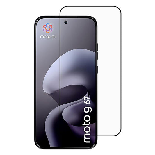 For Motorola Moto G67 5G Screen Protector Silk Printing Full Glue Full Coverage Tempered Glass Screen Film