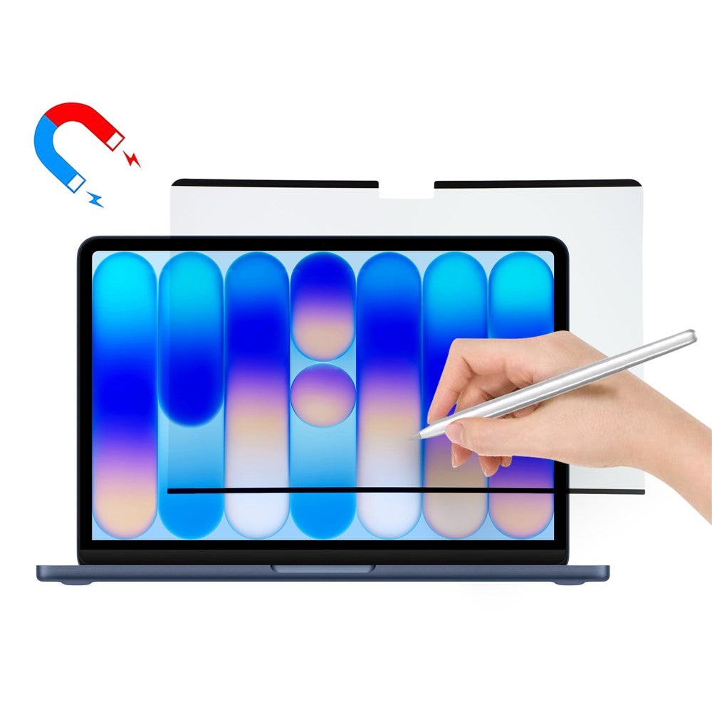 For MacBook Neo 13 inch (2026) Full Cover PET Film Magnetic Adsorption Anti Blue Light Matte Reusable Writing Screen Protector