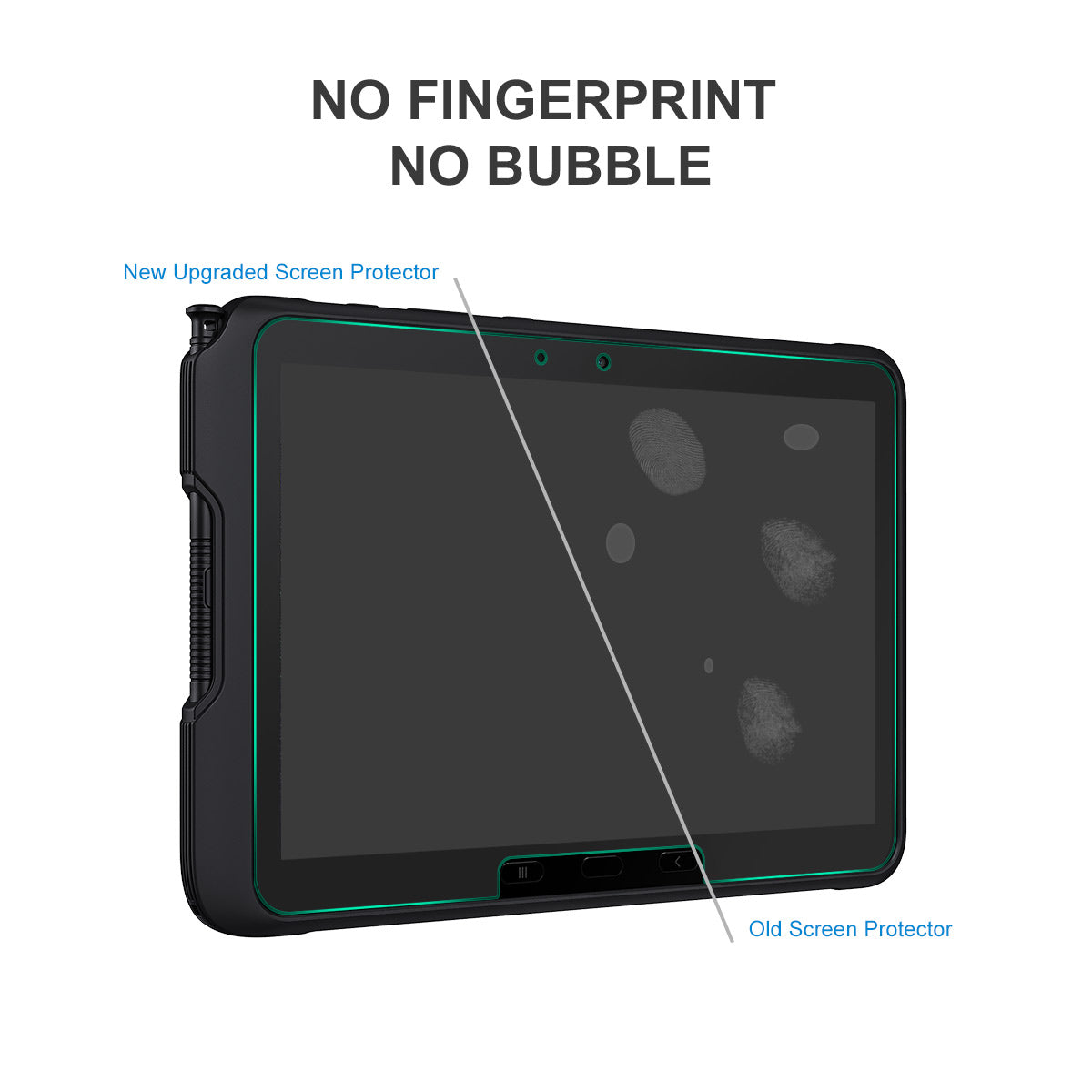 ENKAY HAT PRINCE For Samsung Galaxy Tab Active5 Pro 2Pcs Screen Protector 9H 2.5D 0.33mm High Aluminium-silicon Glass Film