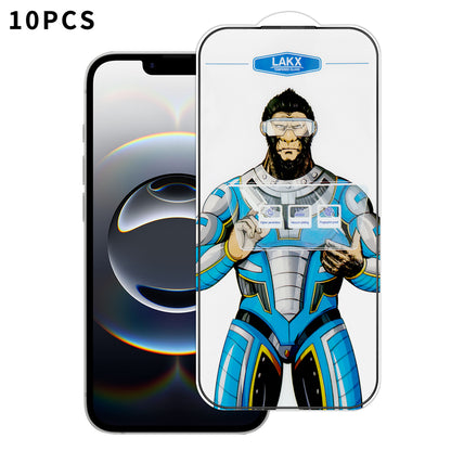 For iPhone 16e / iPhone 17e 10Pcs High Definition Tempered Glass Anti-fingerprint Anti-static Electroplating Full Screen Protector