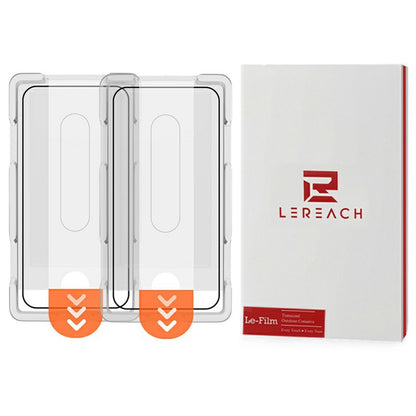 LEREACH 2Pcs For iPhone 17e / 16e Tempered Glass Full Screen Protector Anti-Fingerprint Film with Dust-Free Installation Tool