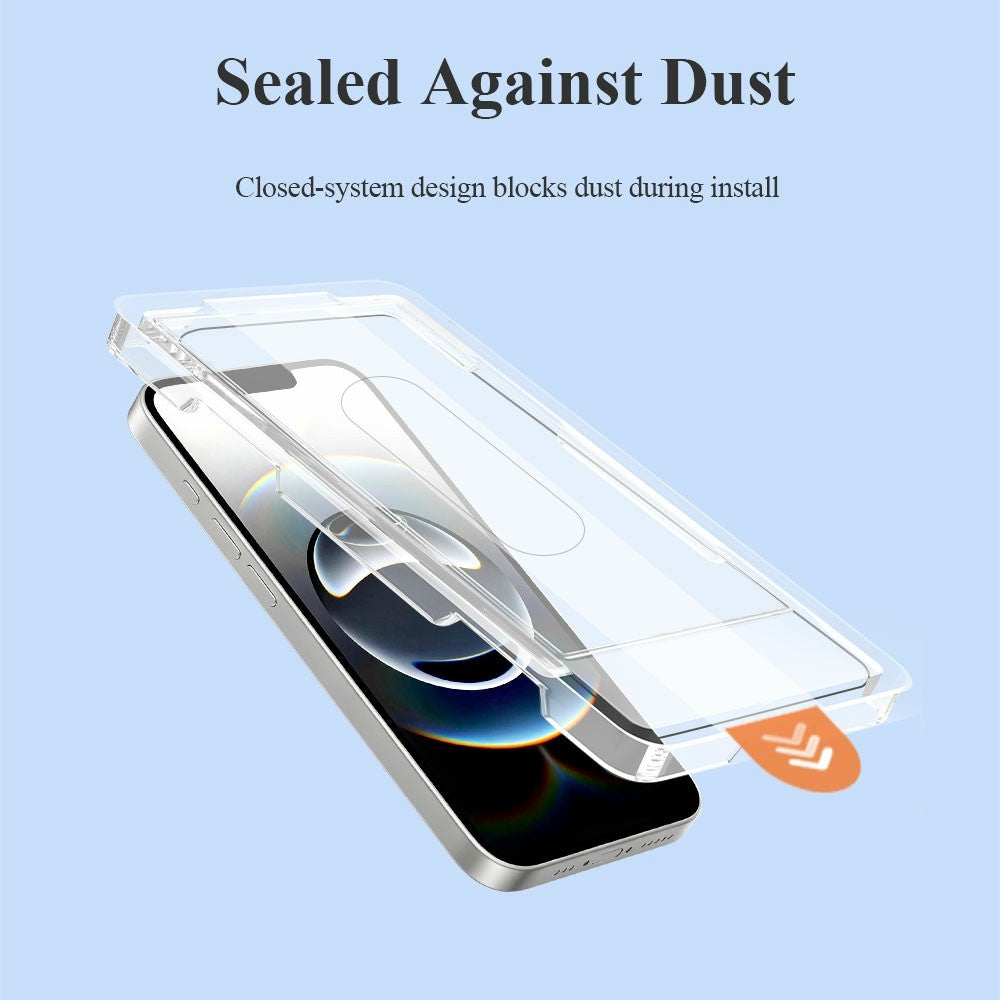 LEREACH 2Pcs For iPhone 17e / 16e Tempered Glass Full Screen Protector Anti-Fingerprint Film with Dust-Free Installation Tool