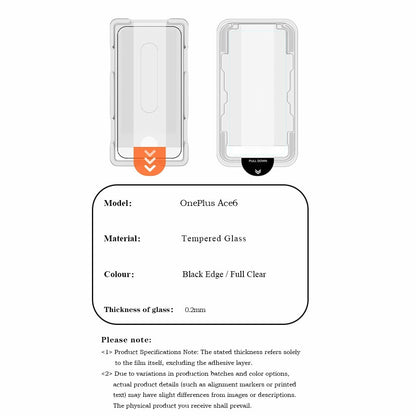 LEREACH 2Pcs For OnePlus 15R 5G Tempered Glass Full Screen Protector Anti-Fingerprint Film with Dust-Free Installation Tool