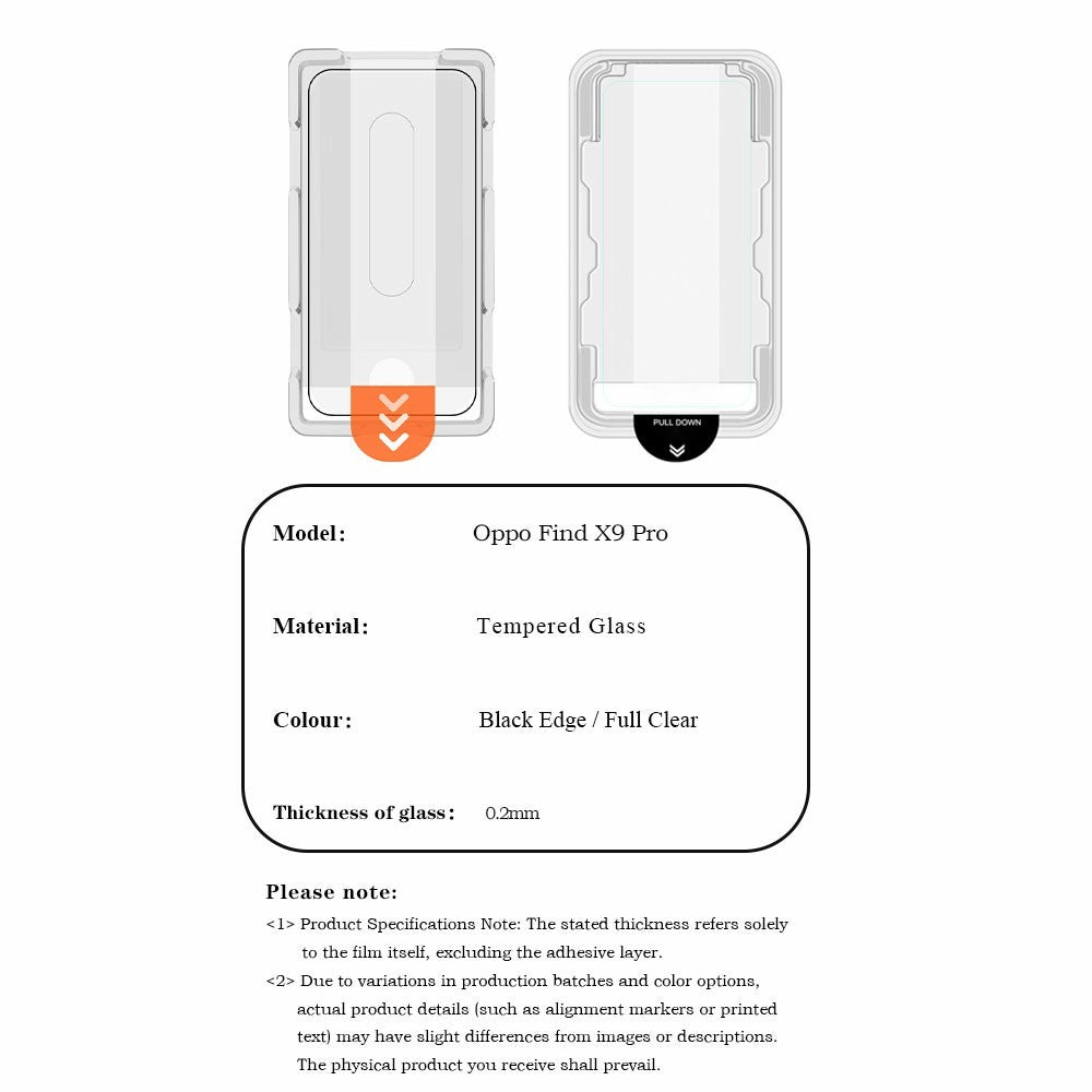 LEREACH 2Pcs For Oppo Find X9 Ultra 5G Tempered Glass Full Screen Protector Anti-Fingerprint Film with Dust-Free Installation Tool
