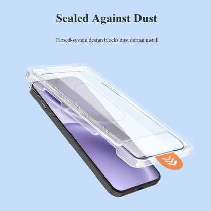 LEREACH For vivo X300 Pro 5G Tempered Glass Full Screen Protector Anti-Fingerprint Film with Dust-Free Installation Tool