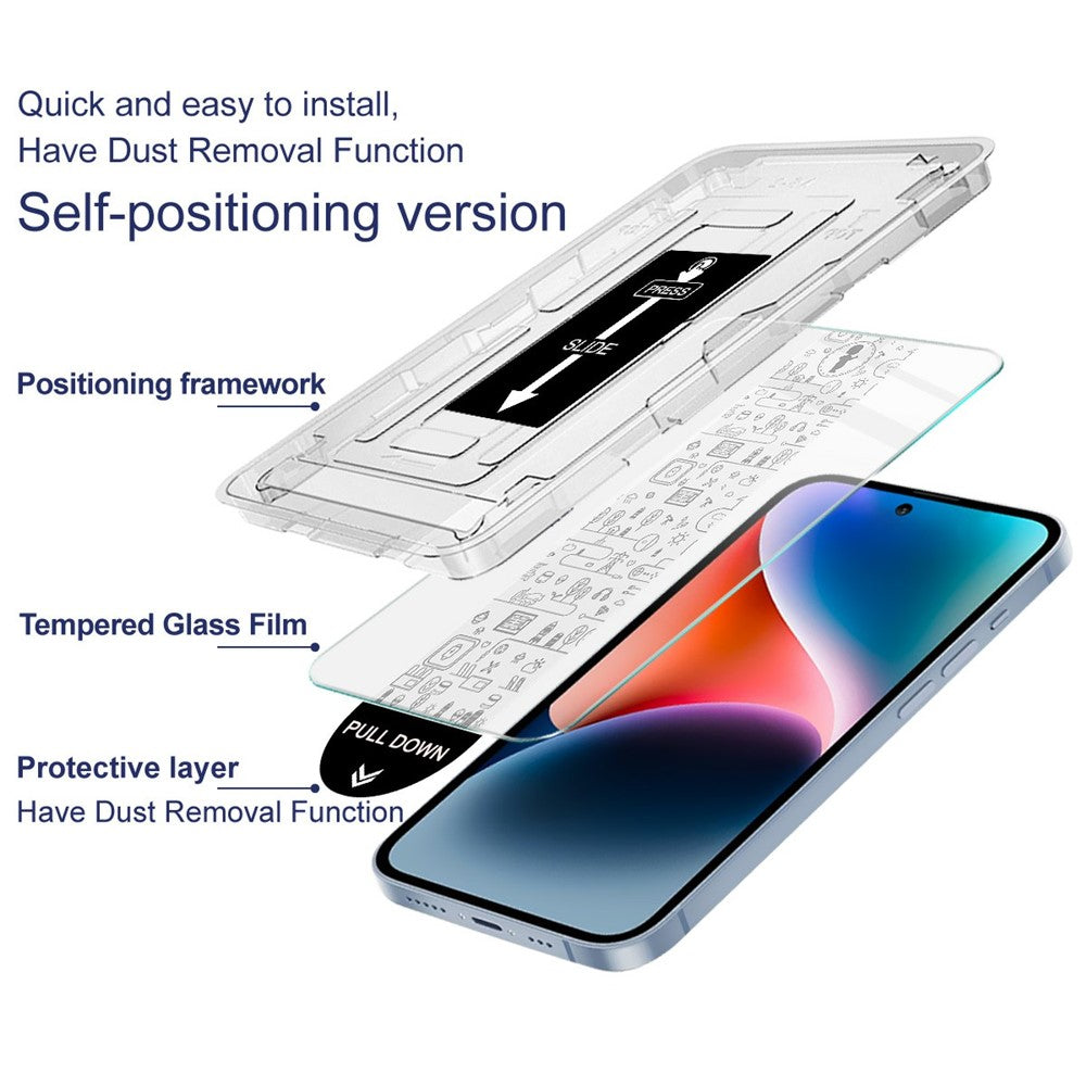 IMAK H Series For Xiaomi Poco X8 Pro Max 5G / Redmi Turbo 5 Max 5G Tempered Glass Screen Protector Easy Installation Film with Auto Dust-Remove Tool