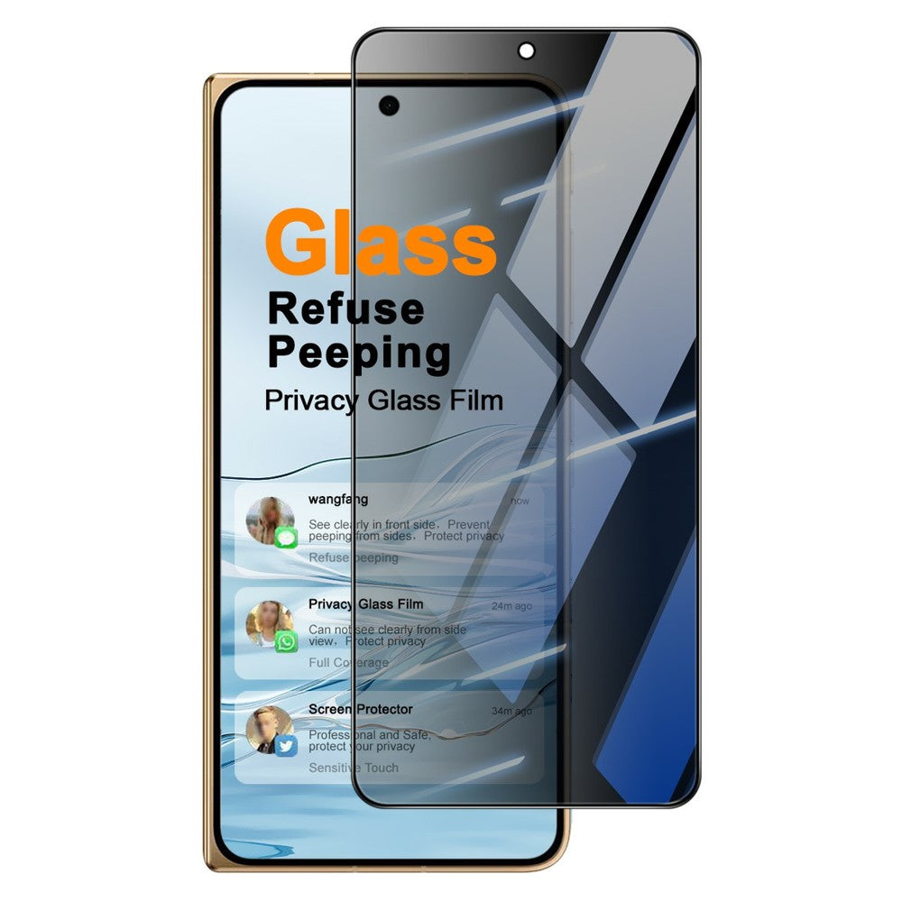 IMAK For Oppo Find N6 5G Anti Peep Tempered Glass Screen Protector Full Coverage