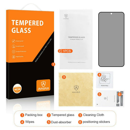 AMORUS For Oppo Find X9 Ultra 5G Anti-Spy Full Screen Protector Silk Printing Full Glue Privacy High Aluminium-silicon Glass Film (Fingerprint Unlock)