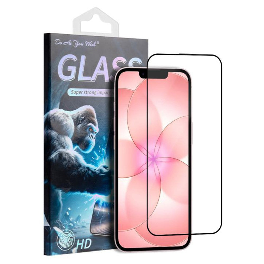 DO AS YOU WISH Screen Protector For iPhone 17e  /  16e Silk Printing Full Glue High Aluminum-silicon Glass Film