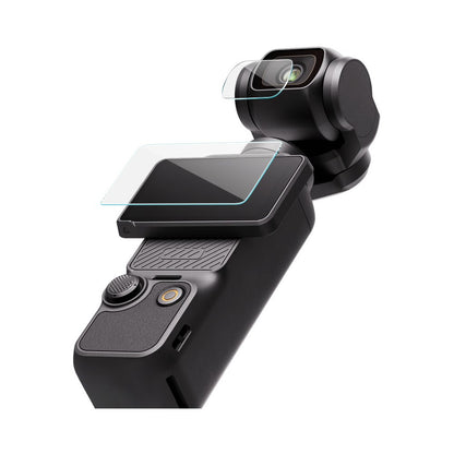 IMAK For DJI Osmo Pocket 4 Tempered Glass Screen Protector + Lens Film Set with Self Positioning Frame