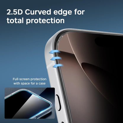 For iPhone 14 25Pcs Anti-spy Screen Protector Silk Printing High Aluminium-silicon Glass Full Cover Anti-fingerprint Privacy Film