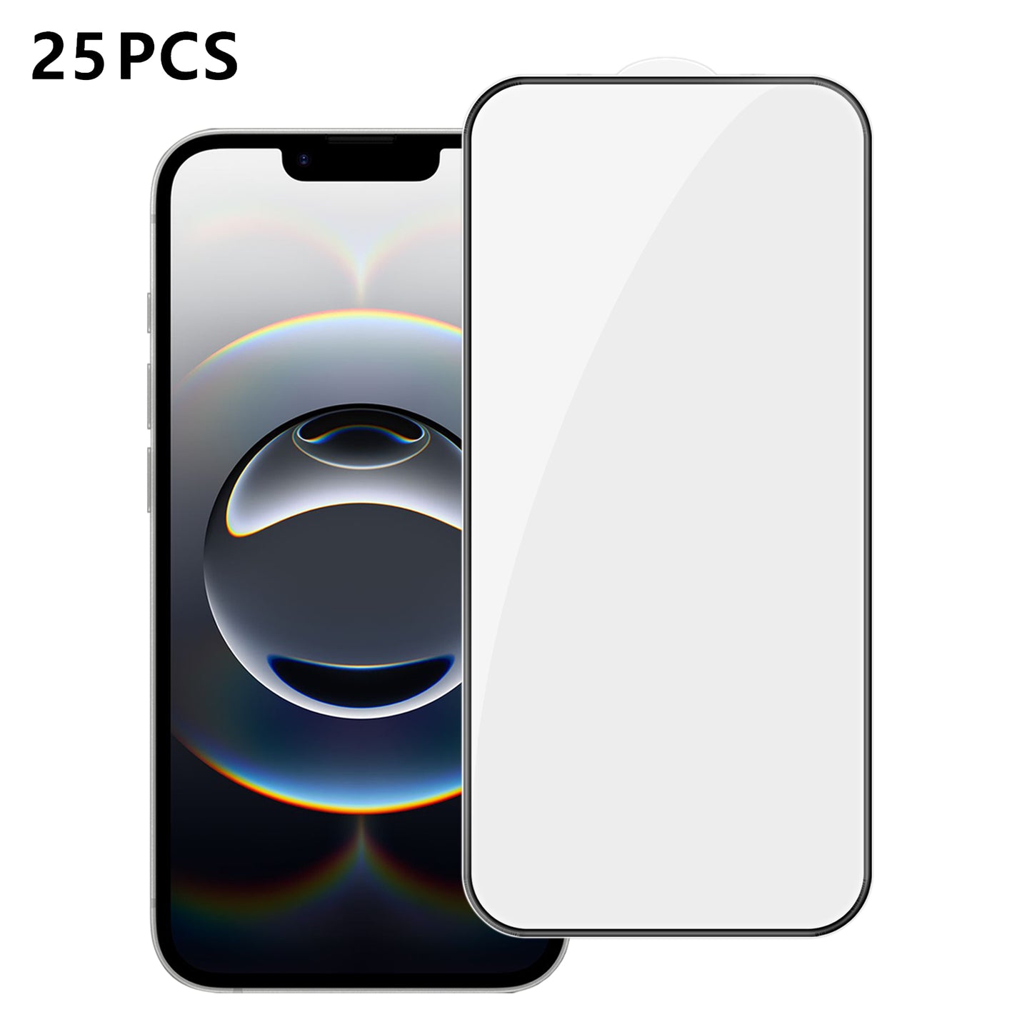 For iPhone 16e / iPhone 17e 25Pcs Full Cover Screen Protector Silk Printing Ultra Clear High Aluminium-silicon Glass Film