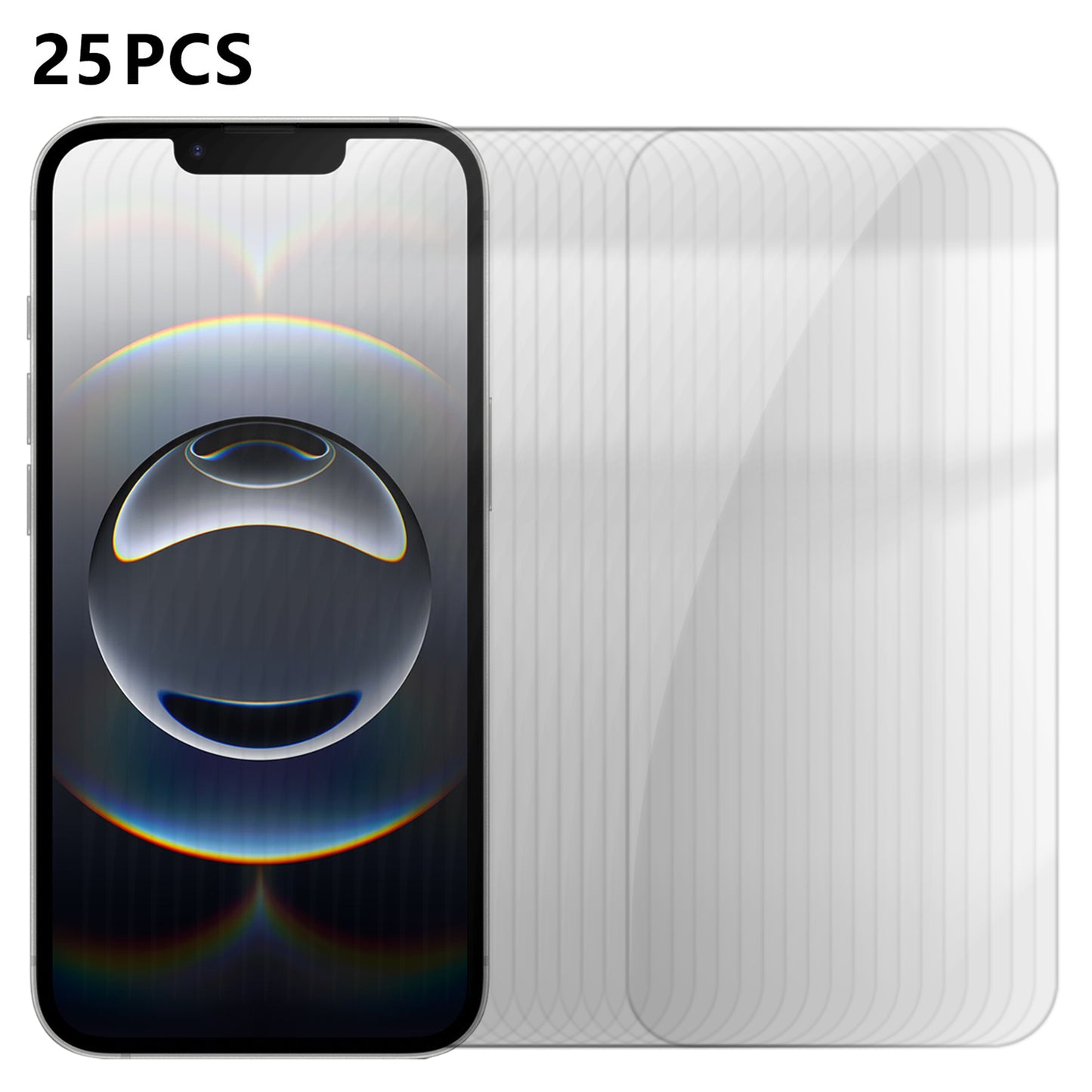 For iPhone 16e / iPhone 17e 25Pcs Screen Protector Ultra Clear High Aluminium-silicon Glass Anti-fingerprint Film (Not Complete Covering)