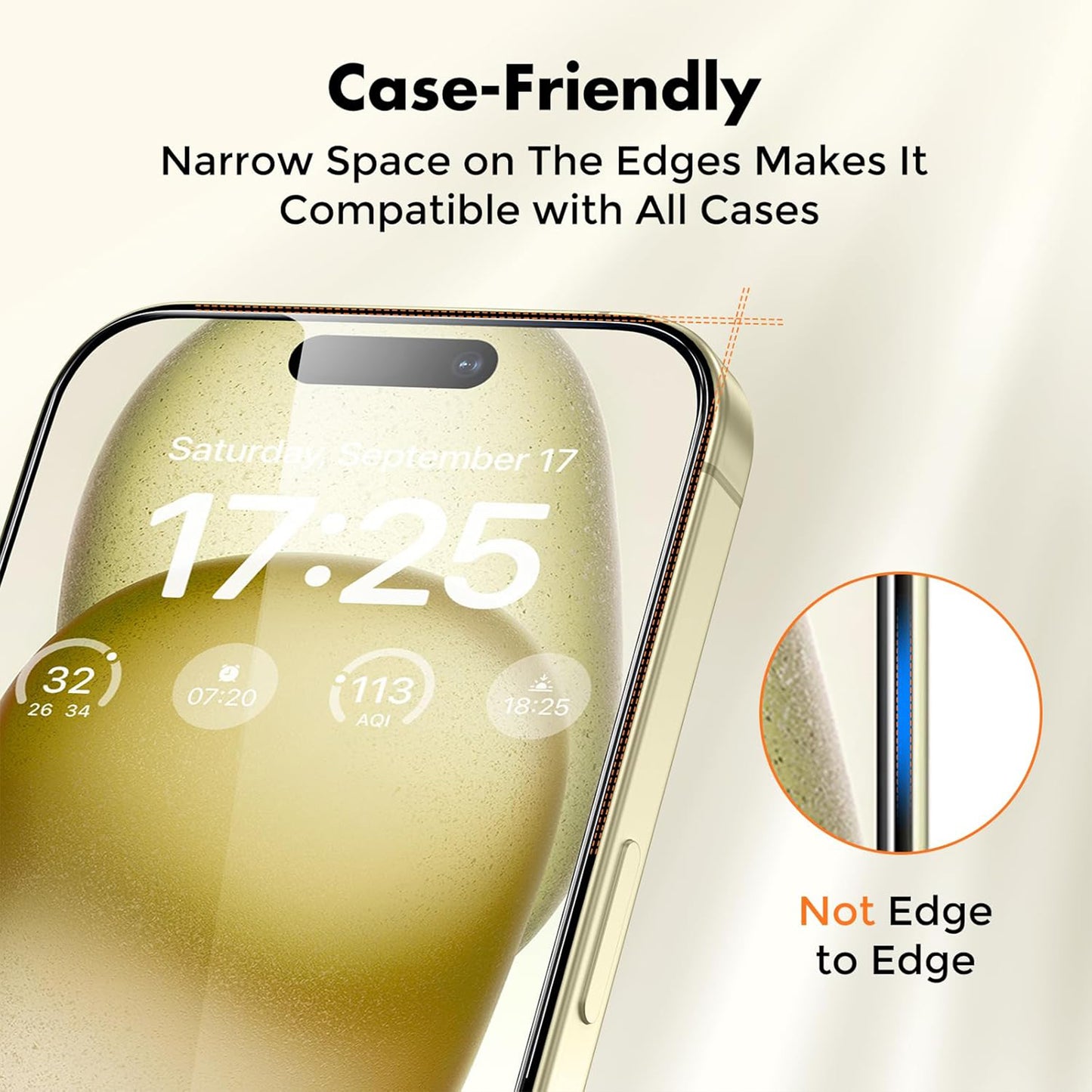 For iPhone 14 25Pcs Screen Protector Ultra Clear High Aluminium-silicon Glass Anti-fingerprint Film (Not Complete Covering)