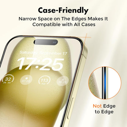 For iPhone 14 25Pcs Screen Protector Ultra Clear High Aluminium-silicon Glass Anti-fingerprint Film (Not Complete Covering)