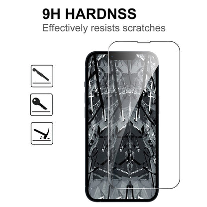 LAJABONI 2Pcs HD Clear Screen Protector For iPhone 13  /  13 Pro  /  14 Anti-Explosion 2.5D Arc Edge Not Complete Covering Tempered Glass Screen Film