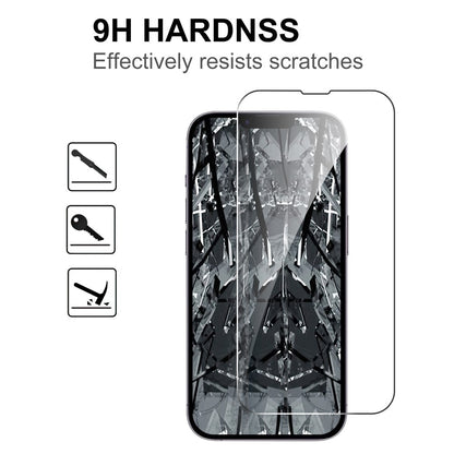 LAJABONI 2Pcs For iPhone 14 Plus HD Clear Screen Protector Anti-Explosion 2.5D Arc Edge Not Complete Covering Tempered Glass Screen Film