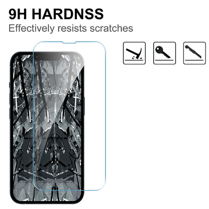 LAJABONI 2Pcs For iPhone 14 HD Clear Screen Protector Anti-blue-ray Not Complete Covering Tempered Glass Screen Film