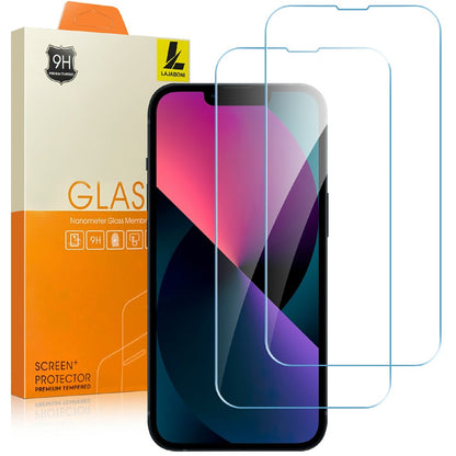 LAJABONI 2Pcs For iPhone 14 Plus HD Clear Screen Protector Anti-blue-ray Not Complete Covering Tempered Glass Screen Film