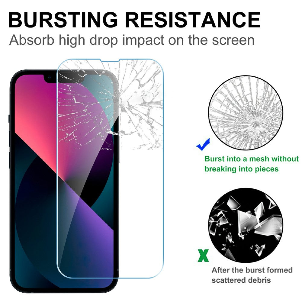 LAJABONI 2Pcs For iPhone 14 Plus HD Clear Screen Protector Anti-blue-ray Not Complete Covering Tempered Glass Screen Film