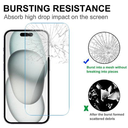 LAJABONI 2Pcs For iPhone 16 HD Clear Screen Protector Anti-blue-ray Not Complete Covering Tempered Glass Screen Film