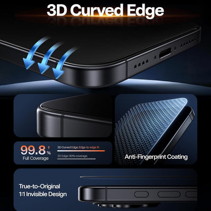 For iPhone 14 Corning Gorilla Glass Full Screen Protector 9H Hardness Anti-Fingerprint Silk Printing Film