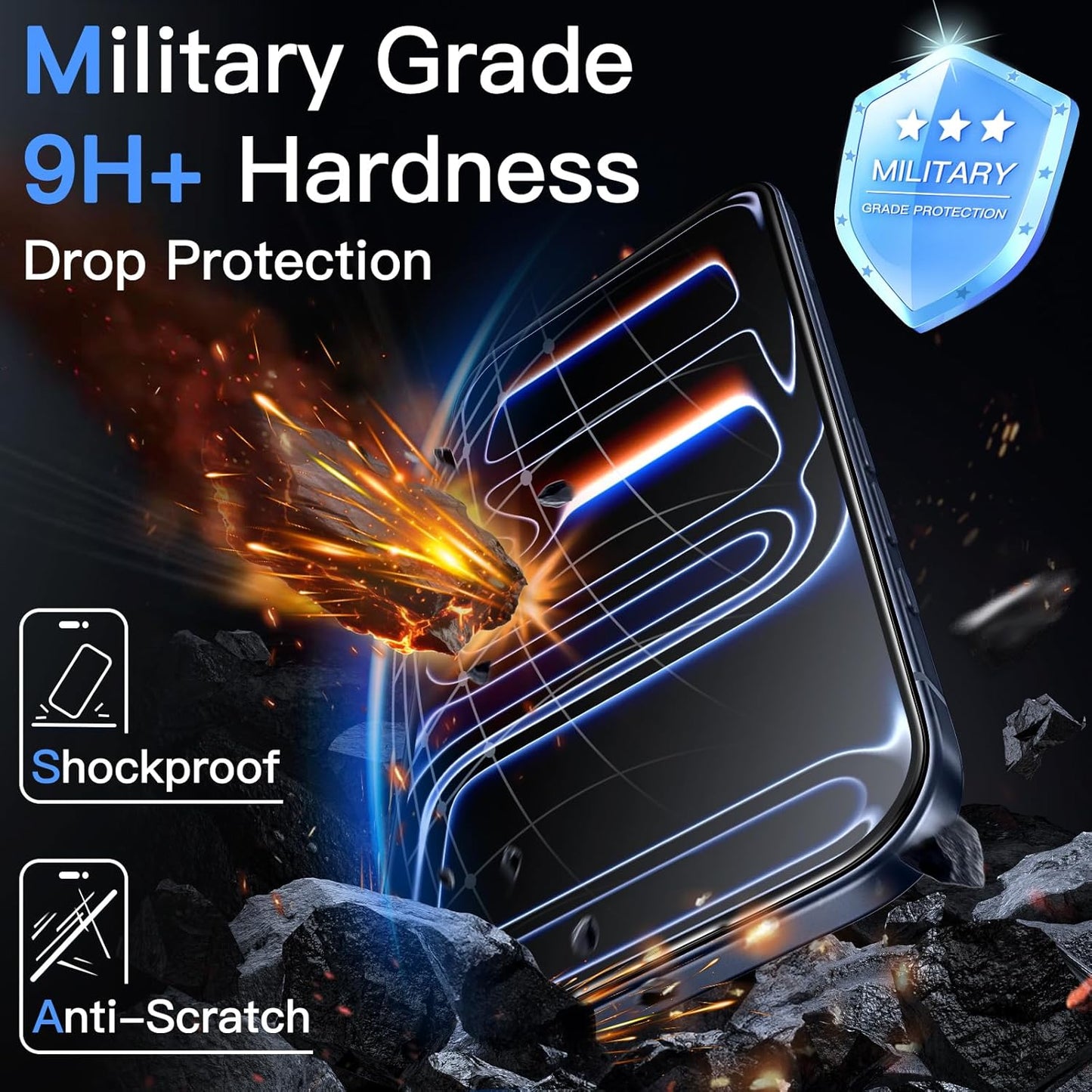 For iPhone 14 Corning Gorilla Glass Full Screen Protector 9H Hardness Anti-Fingerprint Silk Printing Film