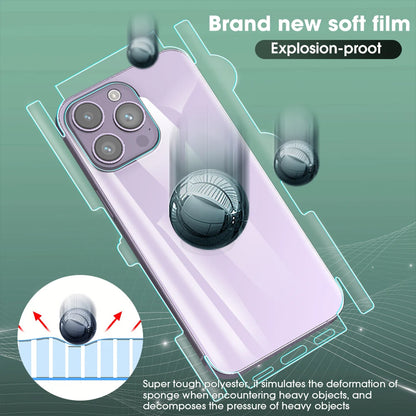 For iPhone 14 5Pcs Back Screen Protector Full Coverage Matte TPU Hydrogel Film