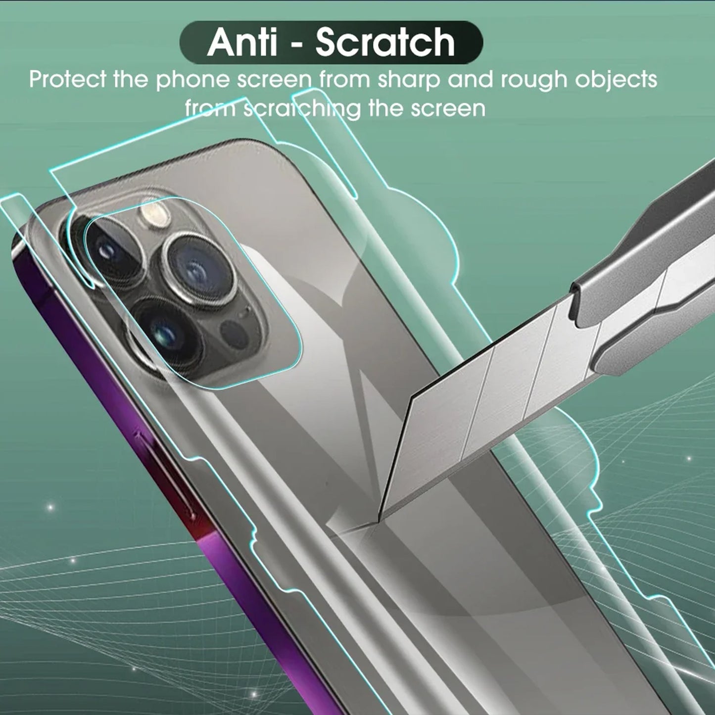For iPhone 14 25Pcs Back Screen Protector Full Coverage Matte TPU Hydrogel Film