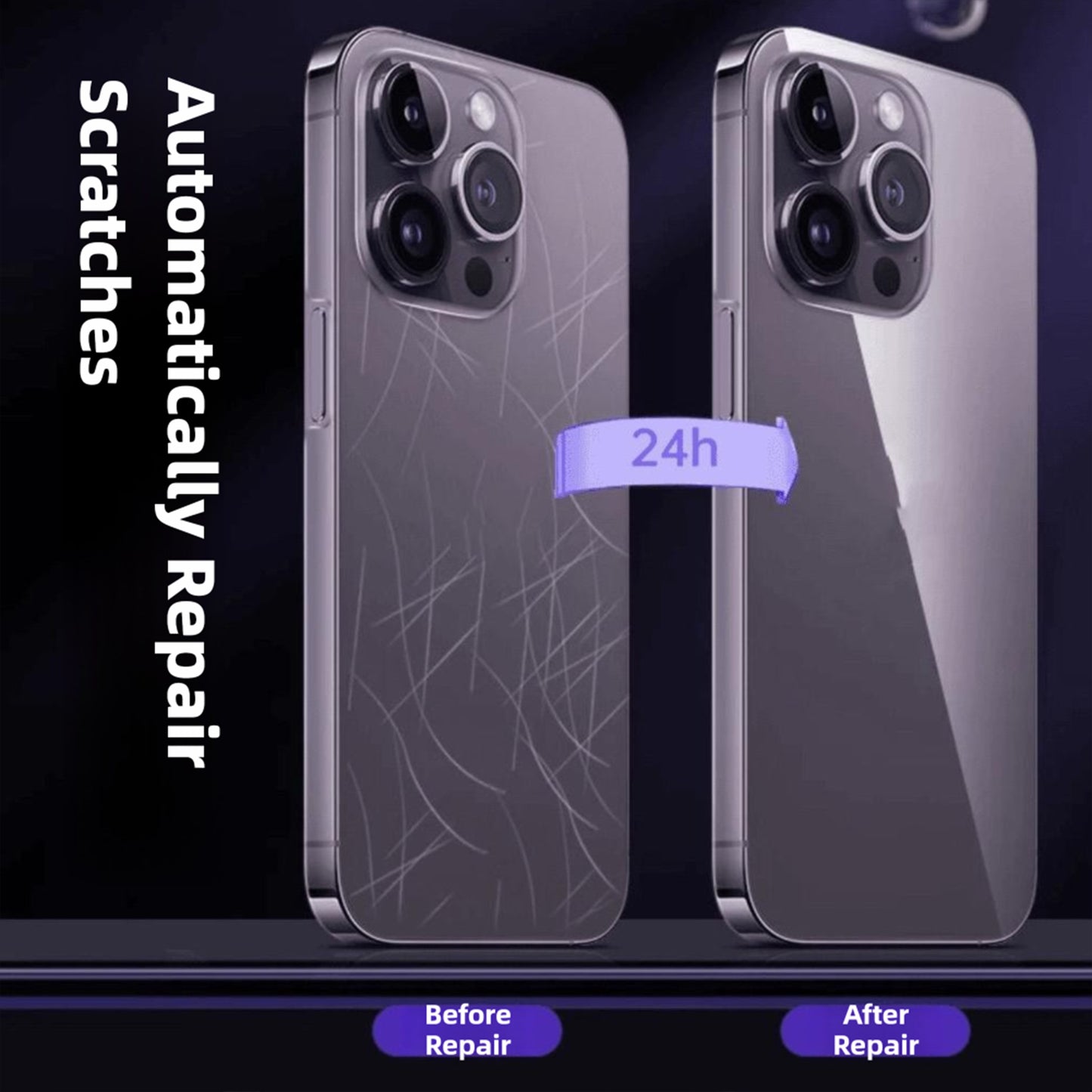 For iPhone 14 5Pcs TPU Hydrogel Film Invisible Self-Healing Anti-Fingerprint Full Cover Back Protector
