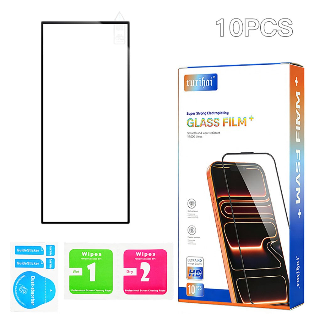 RURIHAI 10Pcs For Samsung Galaxy Z Fold8 Ultra High Aluminium-Silicon Glass Film Full Glue 0.26mm 2.5D Full Screen Protector