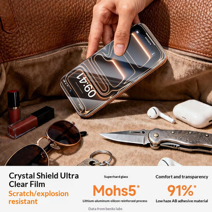 BENKS for iPhone 17 Pro Screen Protector Lithium Aluminium-silicon Glass AR Anti-Reflective Film