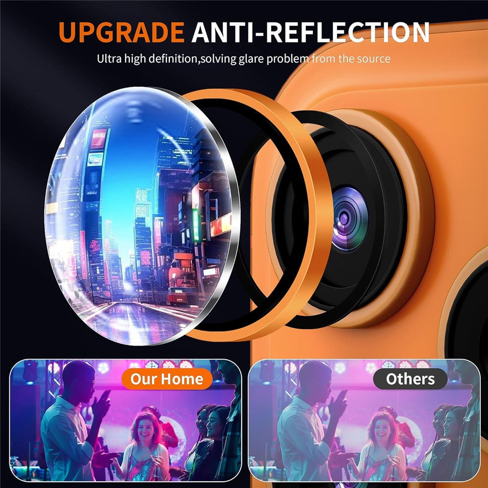 1Set For iPhone 17 Pro Camera Lens Film Tempered Glass CD Vein Metal Ring Rear Lens Protector