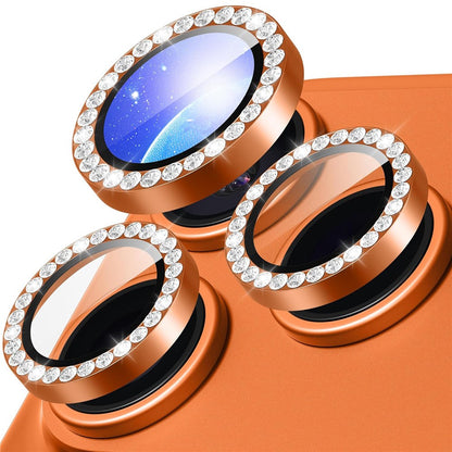1Set For iPhone 17 Pro Camera Lens Protector Tempered Glass+Metal Ring Rhinestone Lens Film