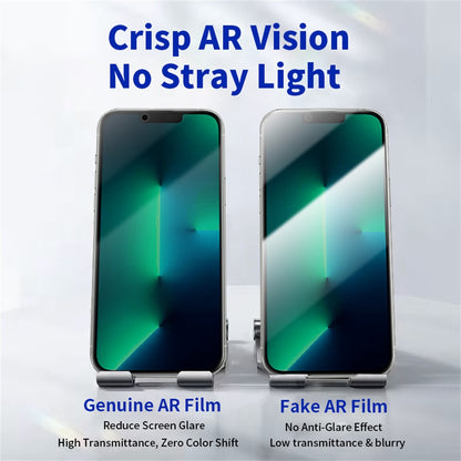 RURIHAI Privacy Screen Protector For iPhone 17e / 16e / 14 / 13 / 13 Pro , AR Anti-Reflective High Aluminium-Silicon Glass Film
