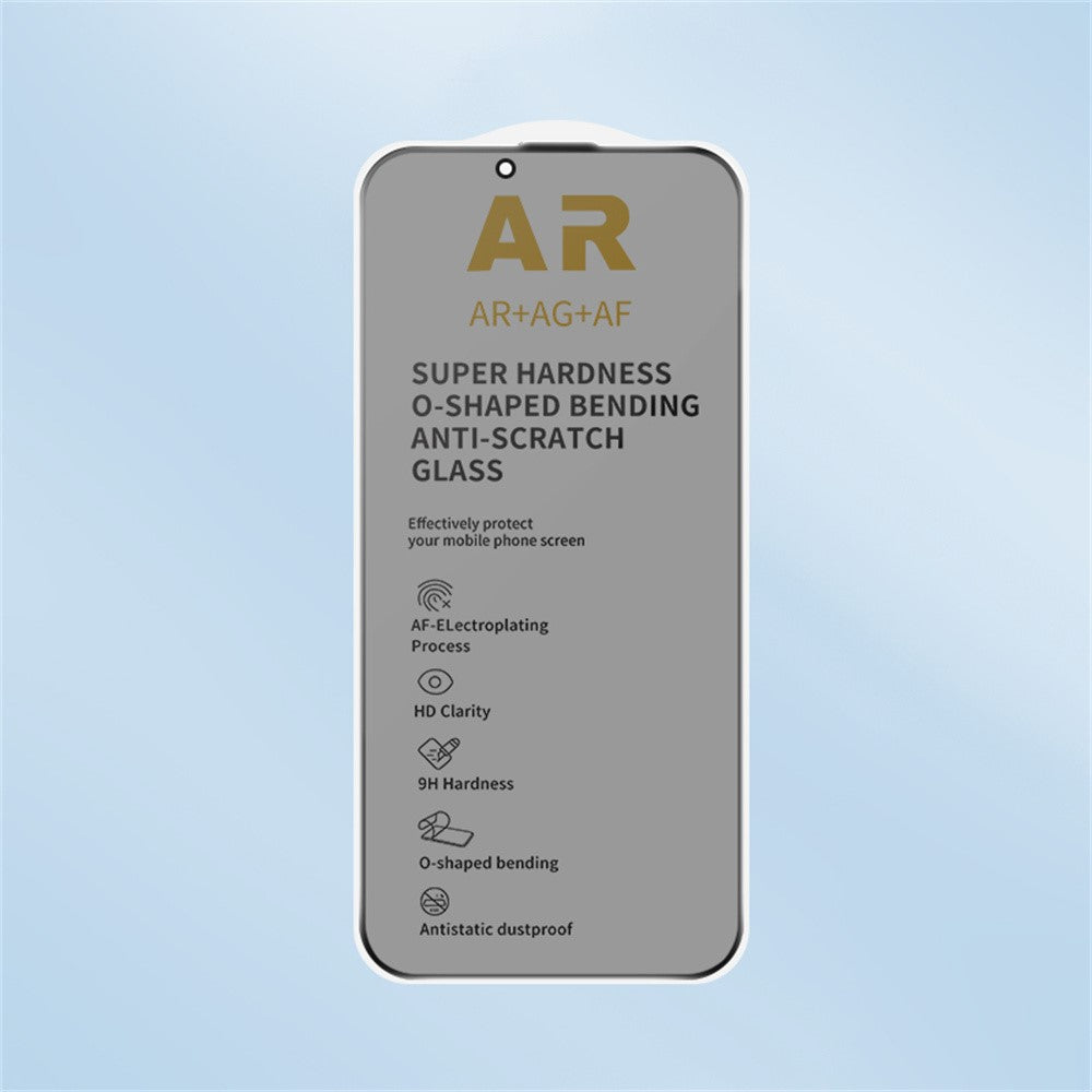 RURIHAI Privacy Screen Protector For iPhone 17e / 16e / 14 / 13 / 13 Pro , AR Anti-Reflective High Aluminium-Silicon Glass Film