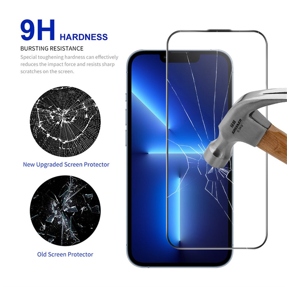 RURIHAI For iPhone 13 Pro Max  /  14 Plus Full Screen Protector AR Anti-Reflective HD Clear Tempered Glass Flim