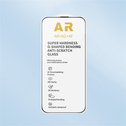 RURIHAI For iPhone 13  /  13 Pro  /  14  /  16e  /  17e Full Screen Protector AR Anti-Reflective HD Clear Tempered Glass Flim
