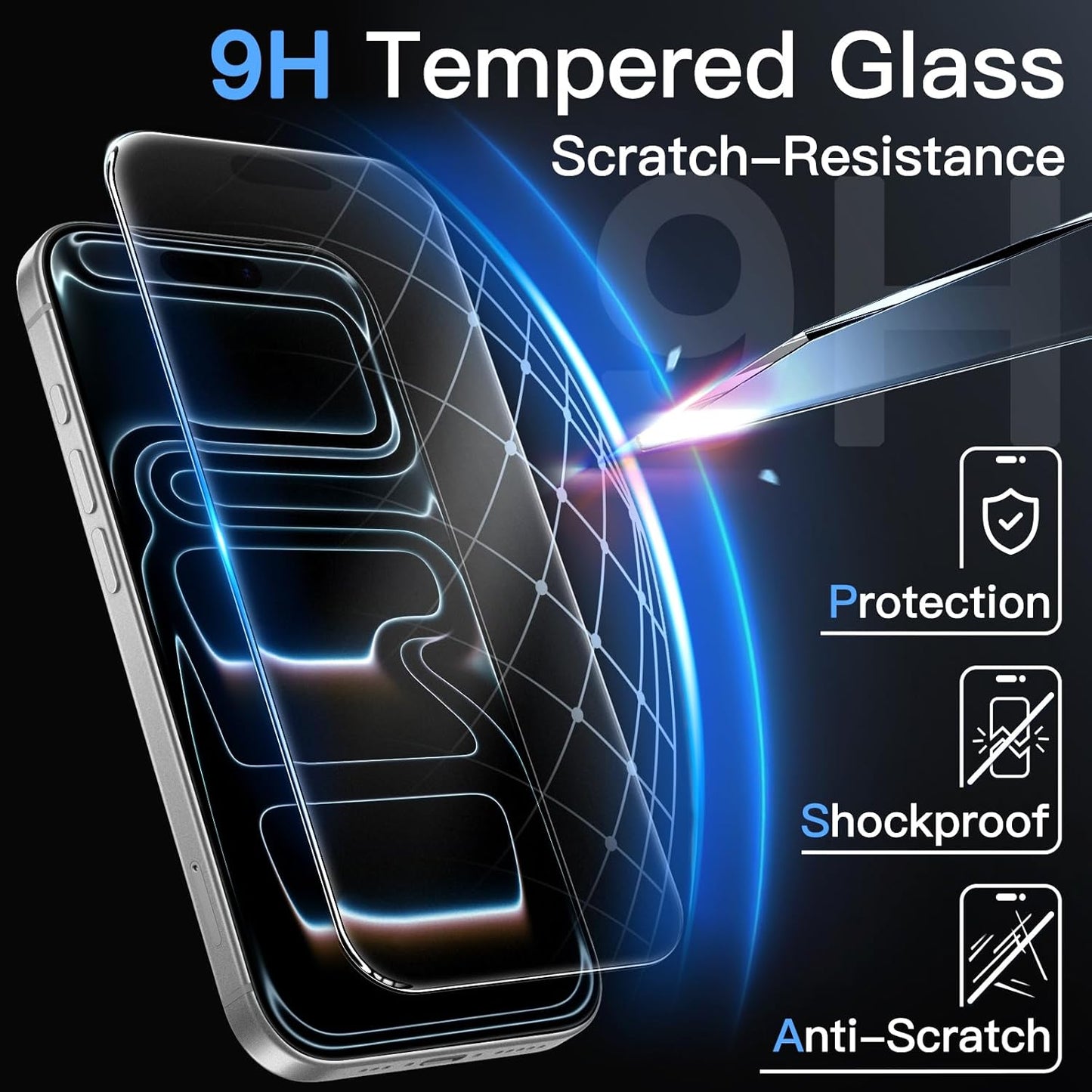 For iPhone 14 Screen Protector Anti-Glare Matte Anti-Fingerprint Tempered Glass Film