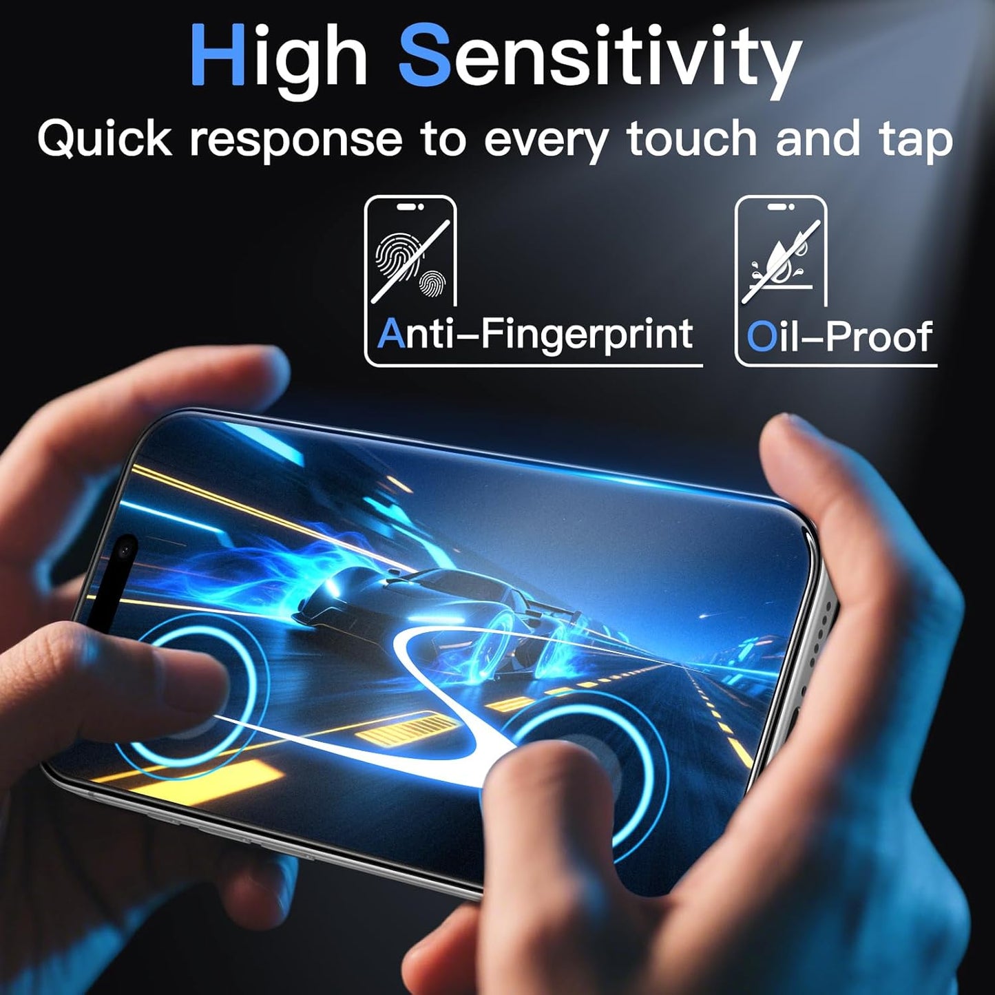 For iPhone 14 Screen Protector Anti-Glare Matte Anti-Fingerprint Tempered Glass Film